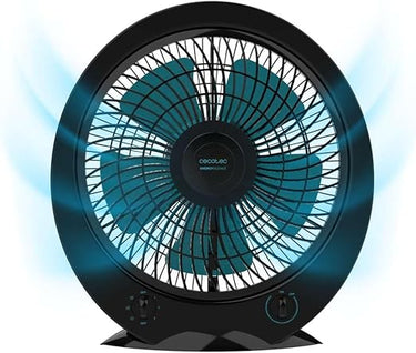 Cecotec Ventilador de Suelo Cuadrado Box Fan EnergySilence 4500 Power Box. 45W, Diámetro 12 Pulgadas, 5 Aspas, 3 Velocidades, Temporizador 1h, Rejilla Giratoria y Máxima Seguridad